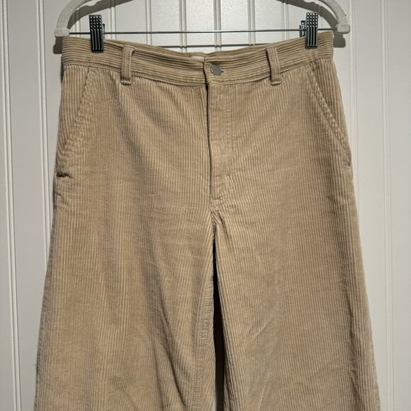 Aritzia TNA Tan Ripcord Corduroy Pants Straight Leg Size 4 - Picture 3 of 6